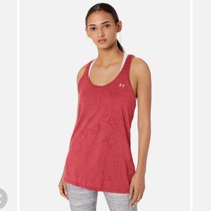 Under Armor Heatgear Loose Pink Floral Tank Top